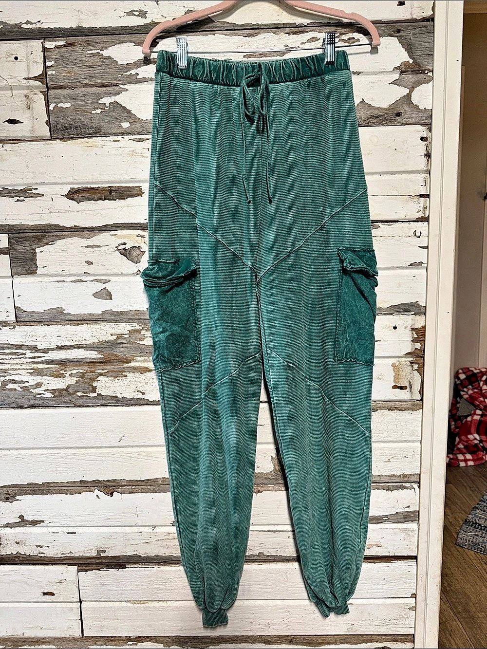 J. HER Cargo Jogger Pants in Green Size Large (001
